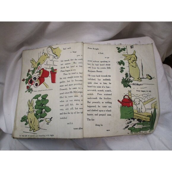 Peter Rabbit1908 Hurst & Co, Limp Cloth books Children's books, Antique cloth - Picture 7 of 10
